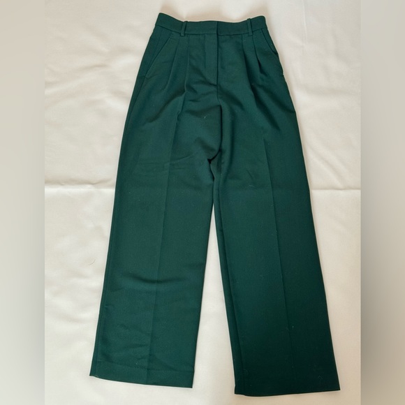 Zara Pants - Zara Green Wide Leg Trousers